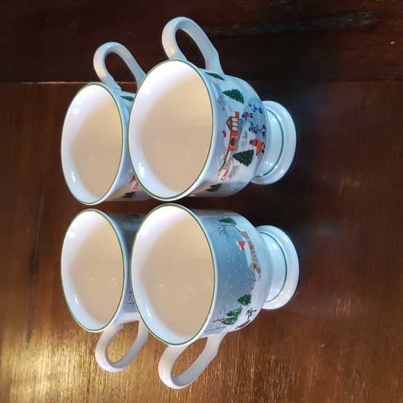 Sango 3900 Silent Night Footed Mugs Korea - Picture 15 of 16